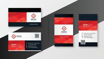 geometrico rosso tema azienda attività commerciale carta design vettore
