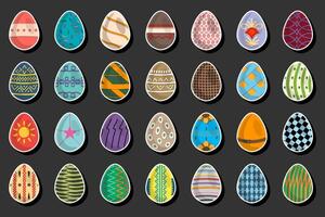 illustrazione su tema celebrazione vacanza Pasqua con caccia colorato luminosa uova vettore