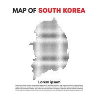 Sud Corea carta geografica isola tratteggiata stile piatto vettore design modificabile . adatto per soddisfare elemento o sfondo moderno