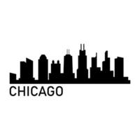 skyline di chicago su bianco vettore