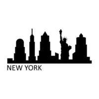 skyline di new york vettore