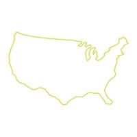 mappa degli stati uniti su sfondo bianco vettore