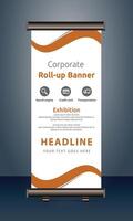 vettore rollup banner modello con attività commerciale presentazione design modello