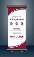 vettore rollup banner modello con attività commerciale presentazione design modello