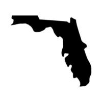 mappa della florida su sfondo bianco vettore