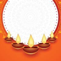 contento Diwali Festival carta con testo spazio vettore
