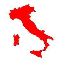 cartina italia illustrata su sfondo bianco