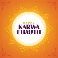 contento karwa chauth astratto carta di tradizionale indiano Festival vettore