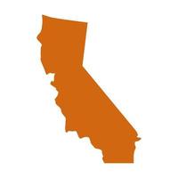 mappa della california su sfondo bianco vettore