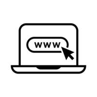 sito web vettore icona. www illustrazione cartello. luogo simbolo. Internet logo.