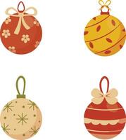 collezione di Natale palla decorazione. vettore illustrazione su un' bianca sfondo.