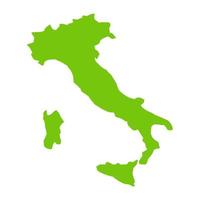 cartina italia illustrata su sfondo bianco vettore