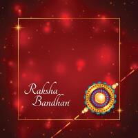 brillante Raksha bandhan indiano Festival carta design vettore