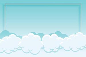 blu cielo e nuvole sfondo con testo spazio vettore
