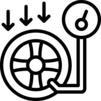 pneumatico pressione icona. pressione monitoraggio icona vettore
