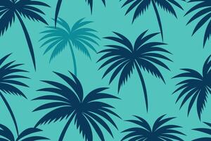 bella palma foglie silhouette seamless pattern sfondo illustrazione vettoriale