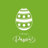 contento Pasqua lettering nel portoghese - felice pascoa con Pasqua uovo vettore