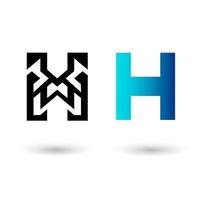 design geometrico creativo della lettera h vettore