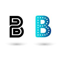 illustrazione decorativa lettera b alfabeto vettore