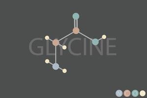 glicina molecolare scheletrico chimico formula vettore
