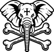 elefante logo tatuaggio vettore
