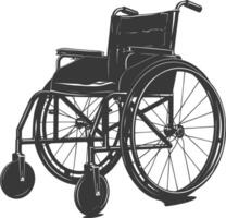 ai generato silhouette sedia a rotelle nero colore solo vettore