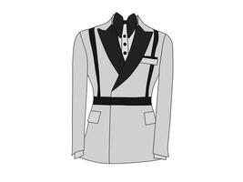 vettore illustrazione di Uomini smoking formale indossare leggero grigio colore. attività commerciale a tema formale indossare illustrazione concetto.