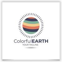 vettore colorato terra logo design modello