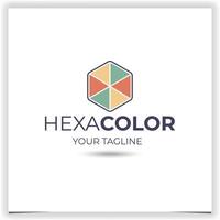 vettore esagono colore logo design modello