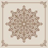 mandala ornamento, il giro decorativo design vettore