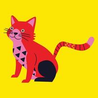 vivace fantasia gatto vettore illustrazione opera d'arte
