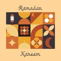 Ramadan kareem, islamico saluto carta modello con Ramadan per sfondo disegno, manifesto, media striscione. vettore