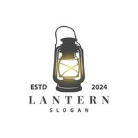 lanterna logo design strada lampada vecchio classico Vintage ▾ minimalista illustrazione modello vettore