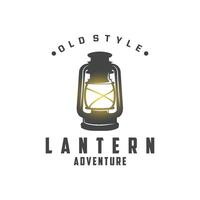 lanterna logo design strada lampada vecchio classico Vintage ▾ minimalista illustrazione modello vettore
