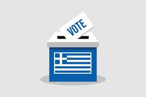 Grecia scrutinio scatola piatto e minimalista vettore illustrazione concetto. votazione concettuale arte. elezioni.