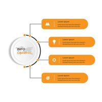 attività commerciale Infografica modello con 4 passo vettore