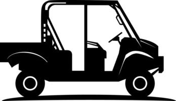 golf carrello logo concetto nero vettore