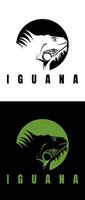 iguana selvaggio ovest design logo vettore