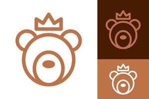 vettore re Marrone orso logo design