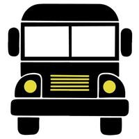 vettore semplice scuola autobus icona illustrazione