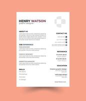 professionale curriculum vitae o CV modello design vettore