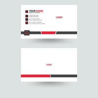moderno e pulito attività commerciale carta design con rosso e nero colore modello vettore