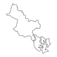 ho chi minh città carta geografica, amministrativo divisione di Vietnam. vettore illustrazione.