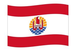 agitando bandiera di il nazione francese polinesia. vettore illustrazione.