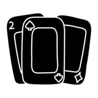 moderno design icona di poker carte vettore
