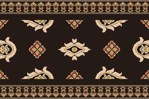 ikat tribale indiano senza soluzione di continuità modello. etnico azteco tessuto tappeto mandala ornamento nativo boho gallone tessile.geometrico africano americano orientale tradizionale vettore illustrazioni. ricamo stile.