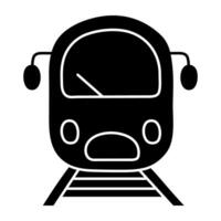 un' unico design icona di treno vettore