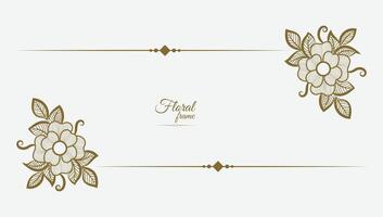 decorativo Vintage ▾ telaio con floreale ornamento vettore