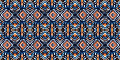 un' senza soluzione di continuità modello, geometrico tribale modelli, geometrico batik, ikat senza soluzione di continuità, azteco stile , etnico boho senza soluzione di continuità modello, lusso decorativo tessile modello., tessuto, tenda, tappeto, batik ricamo vettore