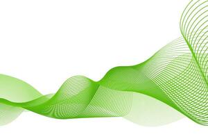 astratto verde ondulato strisce isolato su un' trasparente sfondo. creativo linea arte sfondo, onda design. contento st. Patrick giorno. vettore illustrazione.